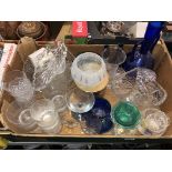 CONTENTS OF CARTON - CRYSTAL BLUE GLASSWARES,