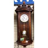 REPRODUCTION WOODFORD PENDULUM WALL CLOCK 80CM X 35CM APPROX.