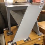 GREY TWO TONE MODERNIST LAMP TABLE 40CM X 40 X 40