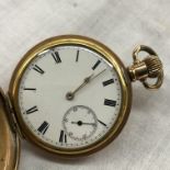 GOLD PLATED FULL HUNTER POCKET WATCH