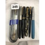 SELECTION OF FOUNTAIN AND BALLPOINT PENS