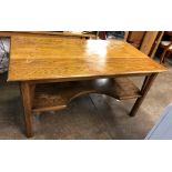 OAK CRAFTED CHURCH ALTAR TABLE 152CM W X 77CM H X 86CM D APPROX