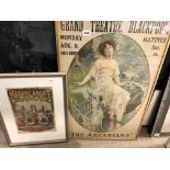 GRAND THEATRE BLACKPOOL POSTER PRINT THE ARCADIANS AND A LITHOGRAPHIC MUSIC COVER BY RAPHAEL