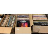 THREE BOXES OF LP RECORDS INCLUDING SOFT ROCK AND 80S POP AND SOME 12" EP SINGLES