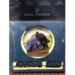 BOXED ROYAL DOULTON HORNBY RAILWAYS 50TH ANNIVERSARY EDITION COMMEMORATIVE COLLECTORS PLATE AND