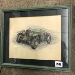 LIMITED EDITION 64/200 PRINT OF A RACING CAR