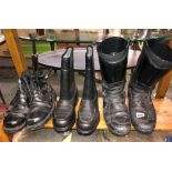 PAIR OF BMW MOTORAD MOTORCYCLE BOOTS SIZE 45 AND TWO OTHER PAIRS