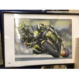 SIGNED LIMITED EDITION 31/50 STEVE WHYMAN MOTORCYCLE PHOTO PRINT WITH CERTIFICATE