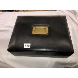 VICTORIAN LEATHER WRITING BOX (RE-LEATHERED)
