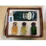 BOXED JAGUAR FRAGRANCE SET INCLUDING DIECAST E TYPE CABRIOLET MODEL CAR SCALE 1/38