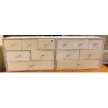 TWO SMALL DESKTOP MULTI DRAWER CHESTS