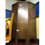 OAK 1930S CORNER LINEN BIN