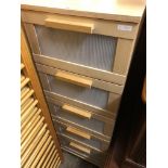 BEECH EFFECT FIVE DRAWER CHEST 41CM W X 41CM D X 125CM H