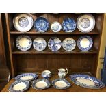 ASSORTMENT OF MAINLY 19TH CENTURY CERAMICS INCLUDING MEAT PLATTERS,