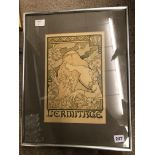 ART NOUVEAU POSTER PRINT L'ERMITAGE ILLUSTRATION COVER