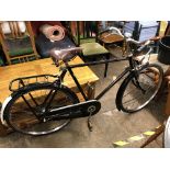 PASHLEY BLACK FRAME BICYCLE WITH LEPPER SADDLE