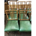 SIX 1960S TEAK SLAT BACK CHAIRS