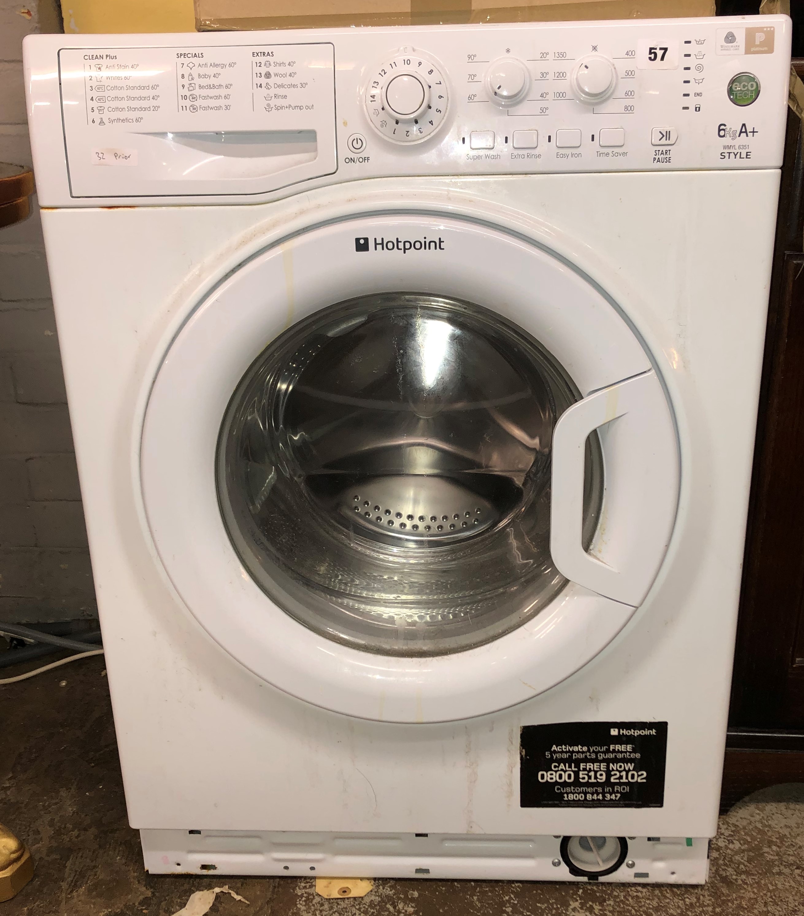 HOTPOINT ECOTECH 6KG + WASHING MACHINE