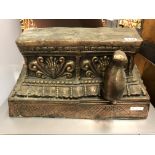 DECORATIVE METALWARE CANTED STAND WITH FIGURE
