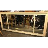 19TH CENTURY TRIPLE MIRROR OVERMANTEL 161CM X 71CM