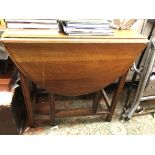 MAHOGANY OVAL DROP FLAP GATELEG TABLE