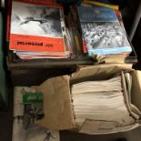 CRATE AND A BOX OF ROYAL AIR FORCE MAGAZINES,