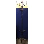 METALWORK COMBINED HAT AND STICK STAND