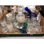 CONTENTS OF CARTON - CRYSTAL BLUE GLASSWARES,