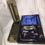 VINTAGE ACCOSON BLOOD PRESSURE GAUGE AND A ROBERT WHITELAW OF ABERDEEN CASED DOCTOR'S OTOSCOPE