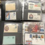 TWO A4 BINDERS 1ST DAY COVERS, SIR WINSTON CHURCHILL NEW HEBRIDES 1966, 1932 ZEPPELIN,