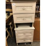 PAIR OF LIMED MAPLE TWO DRAWER BESIDE CHESTS