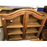 RUSTIC PINE ARCHED GLAZED TOP CABINET