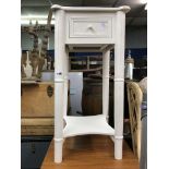 WHITE PAINTED SINGLE DRAWER HALL TABLE