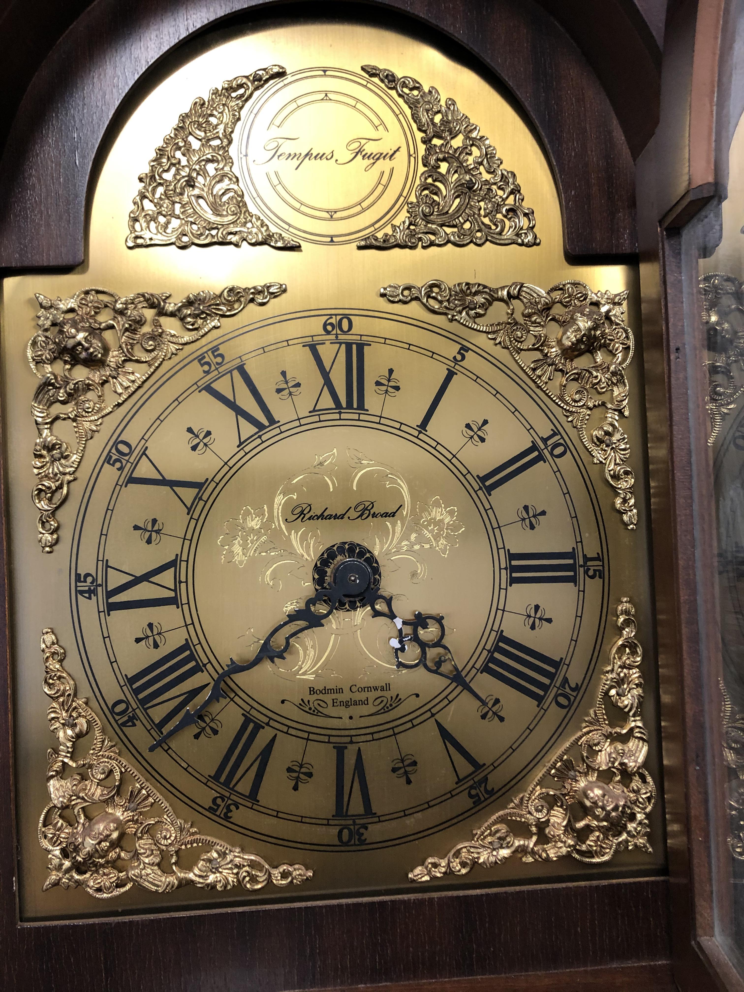 REPRODUCTION RICHARD BROAD LONGCASE CLOCK, - Image 2 of 3