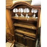 RUSTIC PINE ARCHED OPEN TOPPED DRESSER CUPBOARD