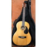 HOHNER MODEL MW300 SIX STRING ACOUSTIC GUITAR IN NYLON ZIP BAG