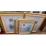 TWO PAIRS OF MONACO SAINT TROPEZ PRINTS IN CREAM AND GILDED FRAMES