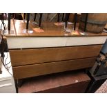 1960S WALNUT GLOSS TWO OVER TWO DRAWER CHEST