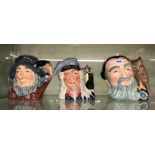 ROYAL DOULTON CHARACTER JUGS INCLUDING THE WIZARD,