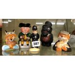 BESWICK MR FOX SALT AND PEPPER CONDIMENT SET,