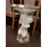 CHERUB PEDESTAL BIRD BATH