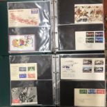 TWO GREEN BINDERS 1ST DAY COVERS, QUEEN VICTORIA, GEORGE VI,