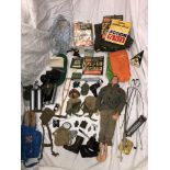 PALITOY ACTION MAN AND A BOX OF VARIOUS CLOTHING,