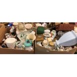 TWO BOXES OF VARIOUS CERAMICS INC.