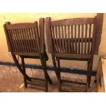 HARDWOOD FOLDING PATIO CHAIRS