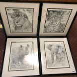 SERIES OF FOUR LIMITED EDITION PRINTS OF AFRICAN WILDLIFE BY WILLIAM BAKER 871/2500 - ELEPHANT,