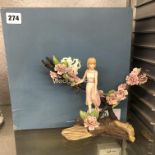 BOXED WEDGWOOD FIGURE GROUP THE FOUR SEASONS COLLECTION ' SPRING' 19CM H