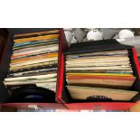 TWO VINYL CASES OF 45 RPM SINGLES FROM THE 60S,