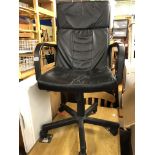 BLACK EXECUTIVE STYLE OFFICE SWIVEL ARMCHAIR