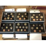 UNITED KINGDOM PROOF COIN COLLECTION BY THE ROYAL MINT FROM 1986 CONSECUTIVE TO 1991 INCLUSIVE